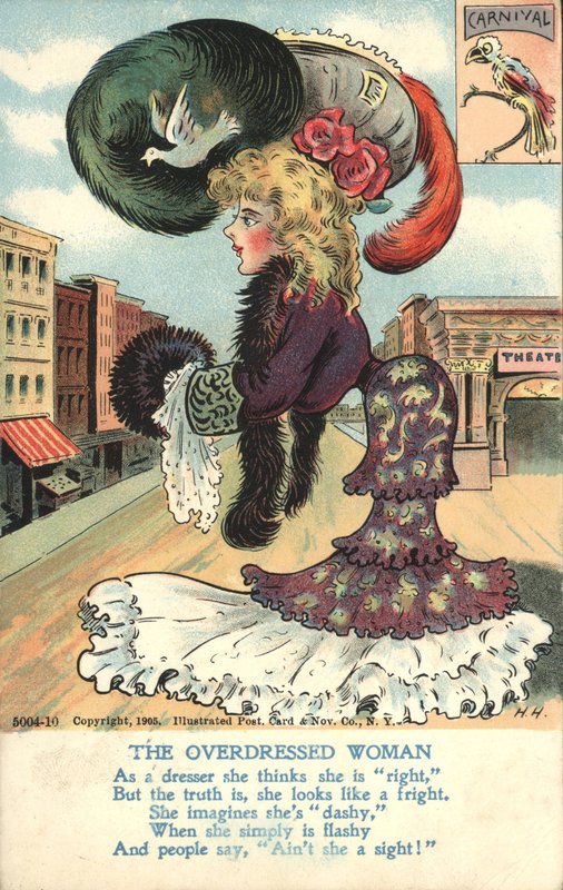 The Overdressed Woman（カラーリトグラフ 作： アメリカの学校