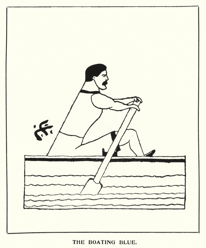 オックスフォード・クイップスThe Boating Blue（リトグラフ 作： ボフーン・リンチ