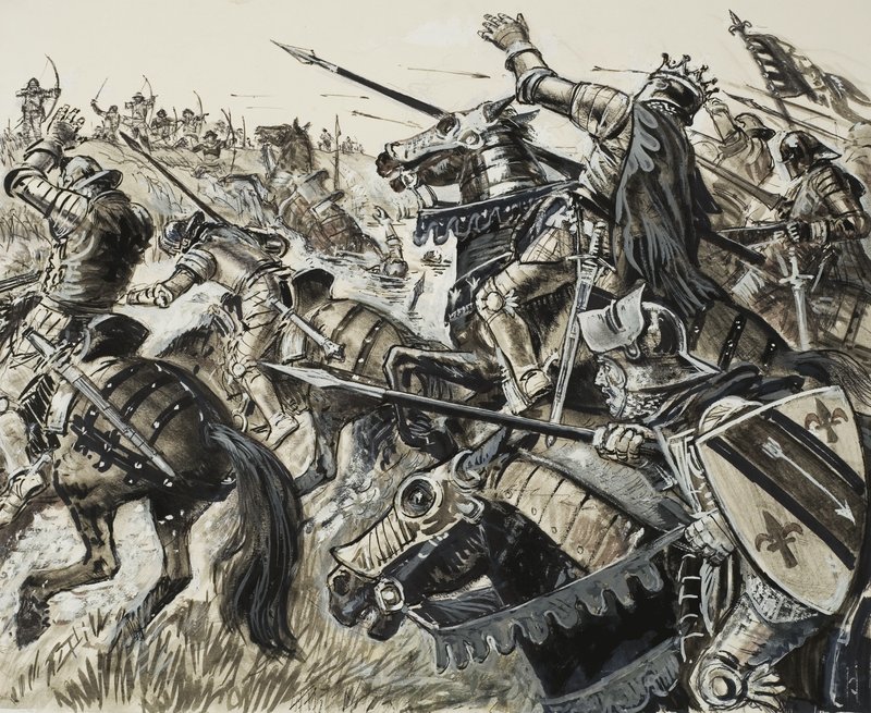 1302年、フランス対フランドル 作： CL ダウティ