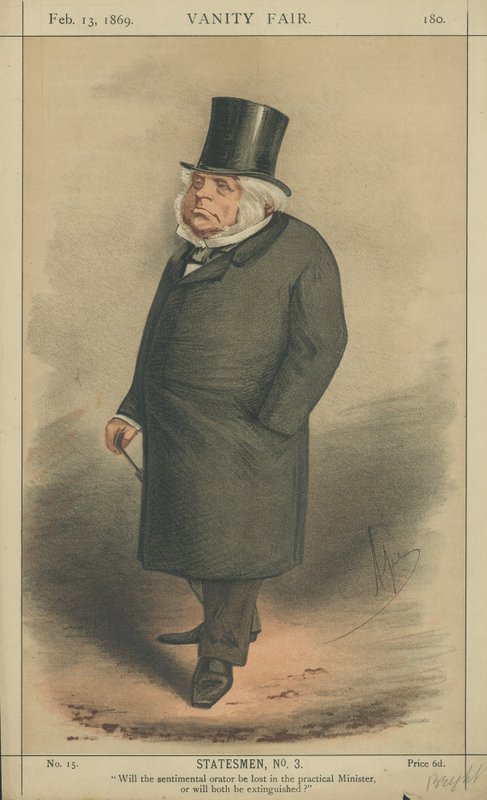 The Right Honourable John Bright (カラーリトグラフ) 作： カルロ・ペリグリーニ