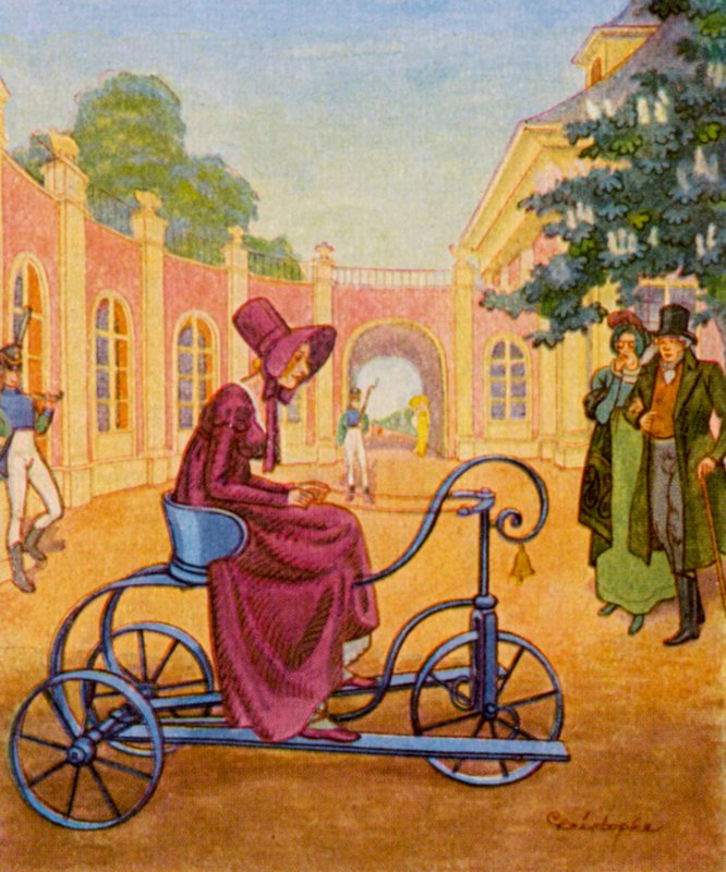手押し車の運転（カラーリトグラフ） 作： クリストフ (1856 1945)