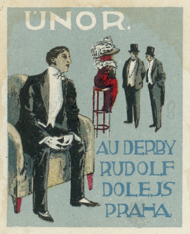 2月。 Au Derby Rudolf Doleファッション、プラハ 作： チェコ語学校