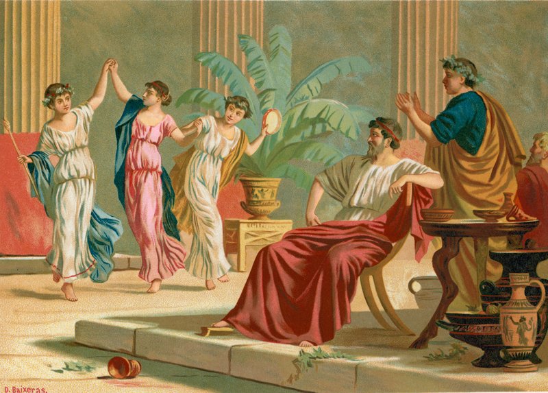 夕食時にギリシャ舞踊 作： Dionisio Baixeras Verdaguer