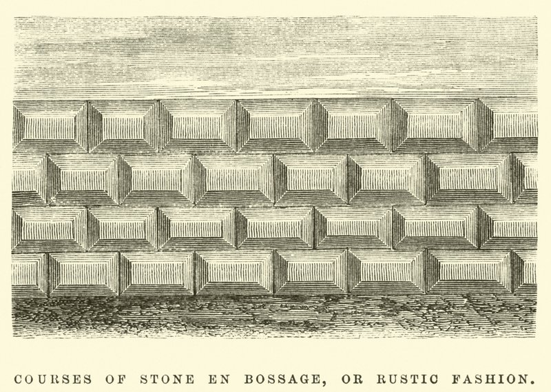 Stone en Bossage、または素朴なファッションのコース 作： Edouard Riou