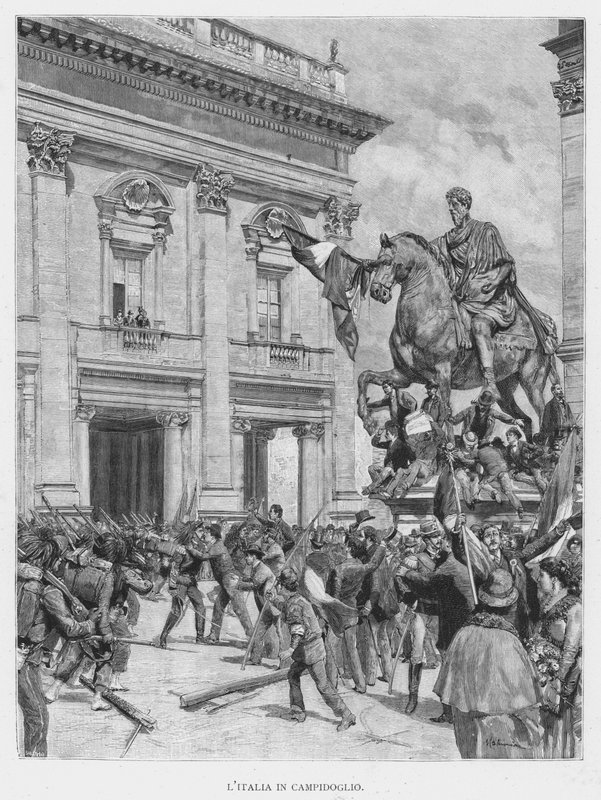 国会議事堂の上のイタリア（彫刻 作： エドゥアルド・マタニア