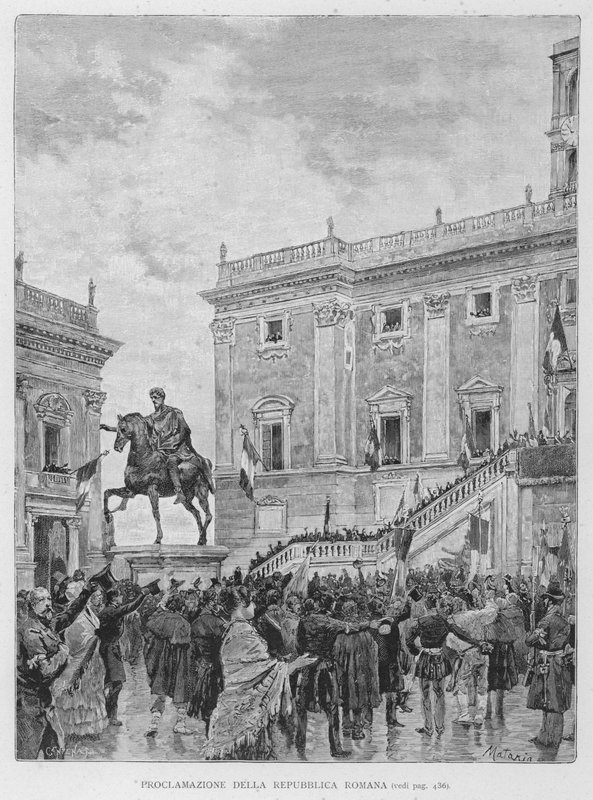 ローマ共和国の宣誓（彫刻 作： エドゥアルド・マタニア