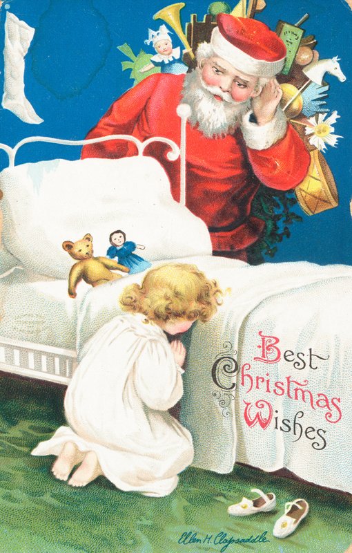 アメリカのクリスマスカード 作： エレンハッティクラップサドル