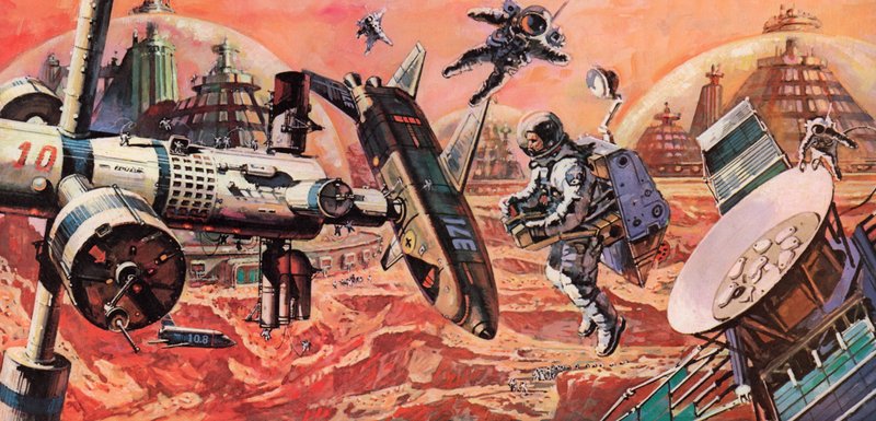 1980年代に想定されていた、人が植民地化した火星 作： 英語学校