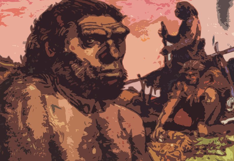 先史時代の男 作： 英語学校