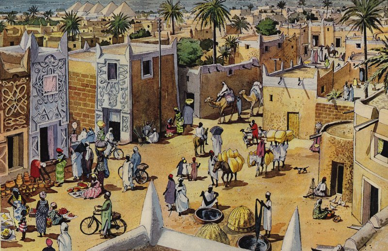 ナイジェリアのカノの古くて有名な都市 作： 英語学校
