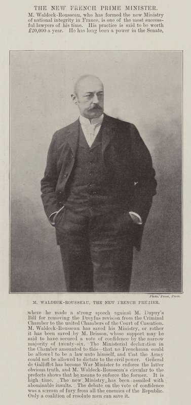 M Waldeck-Rousseau、フランスの新首相 作： 英語の写真家