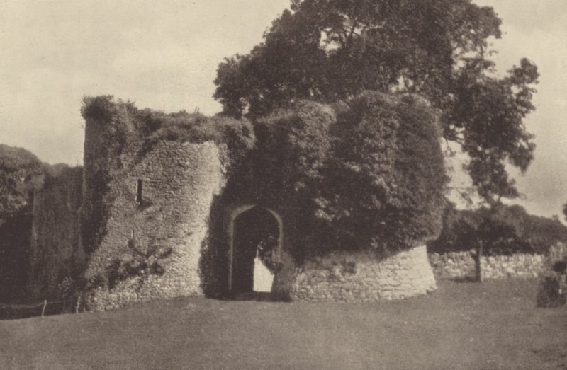 ペンライス城、ゲートハウス（モノクロ写真） 作： 英語の写真家