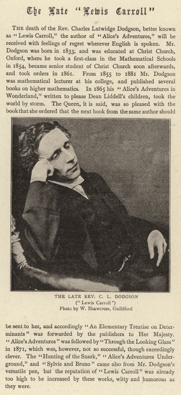 後期ルイス・キャロル 作： 英語の写真家