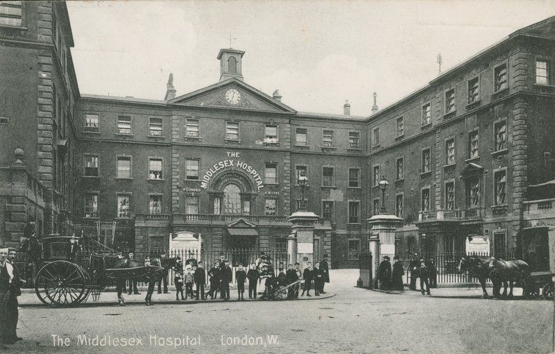 ミドルセックス病院、ロンドン、1910 作： 英語の写真家