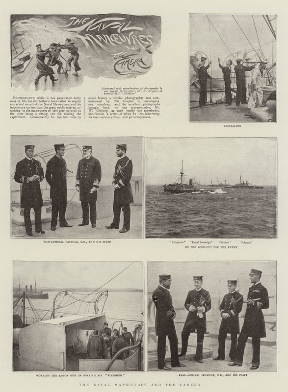 海軍演習とカメラ 作： 英語の写真家