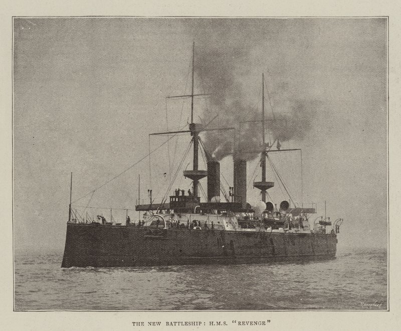 新しい戦艦、HMSリベンジ 作： 英語の写真家