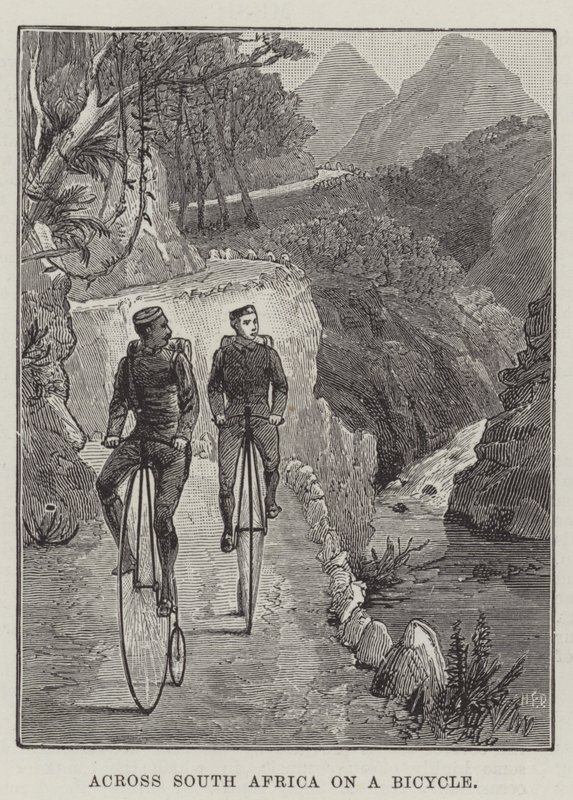 自転車で南アフリカを横断（彫刻 作： 英語学校