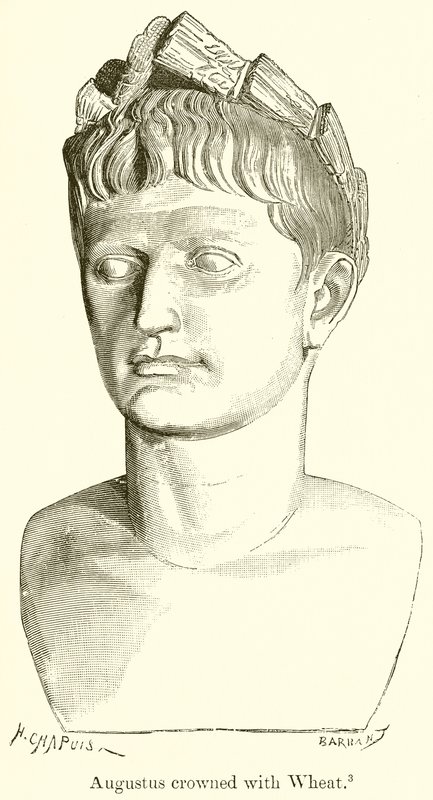 小麦で戴冠したアウグストゥス 作： 英語学校