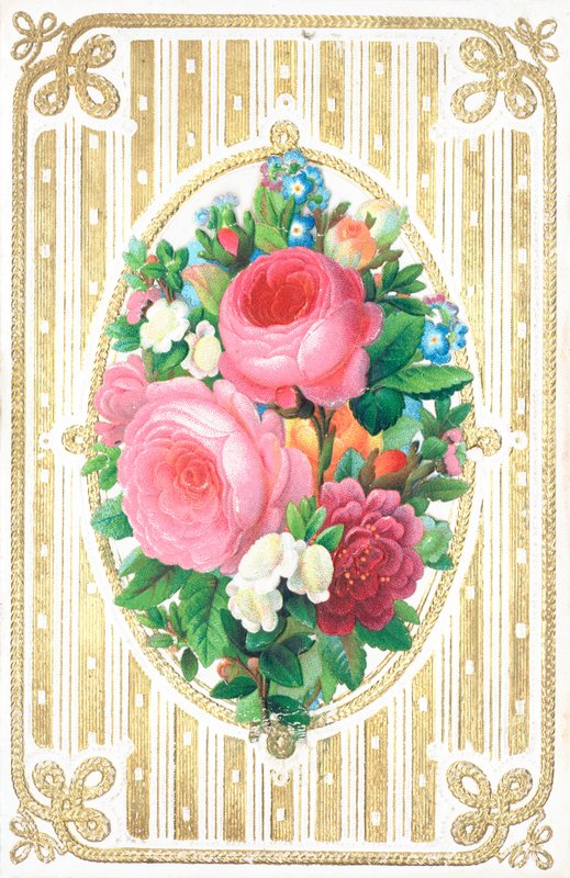 色とりどりの花の束、カード 作： 英語学校
