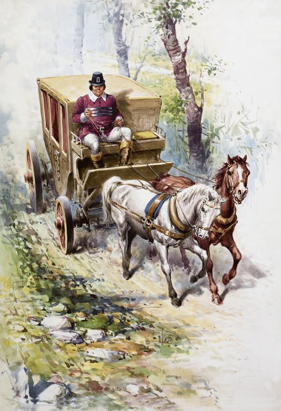 馬が引く馬車 作： 英語学校