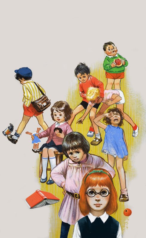 遊んで戦っている子供たち 作： 英語学校