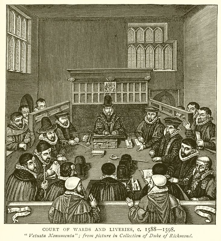 区および地域の裁判所、c。 1588--1598 作： 英語学校