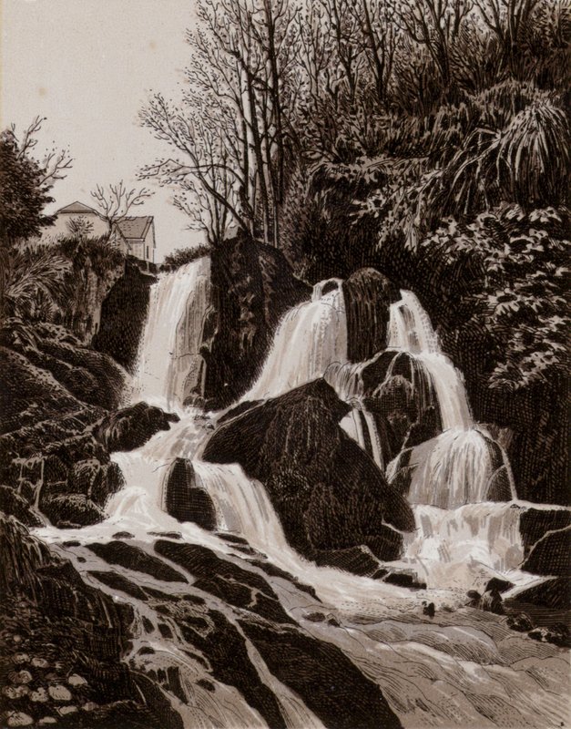 Crawfordsburn Falls (litho) 作： 英語学校
