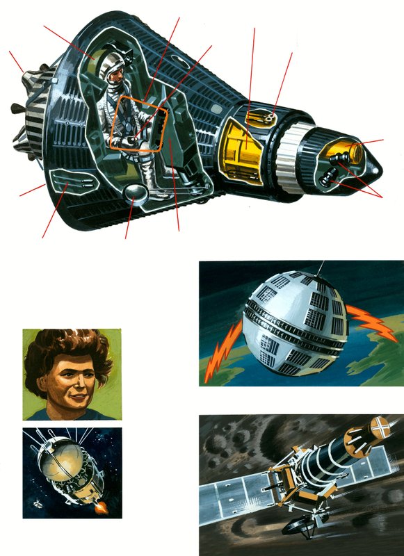 マーキュリー宇宙船の一部 作： 英語学校