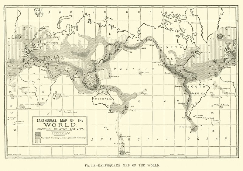 世界の地震マップ 作： 英語学校