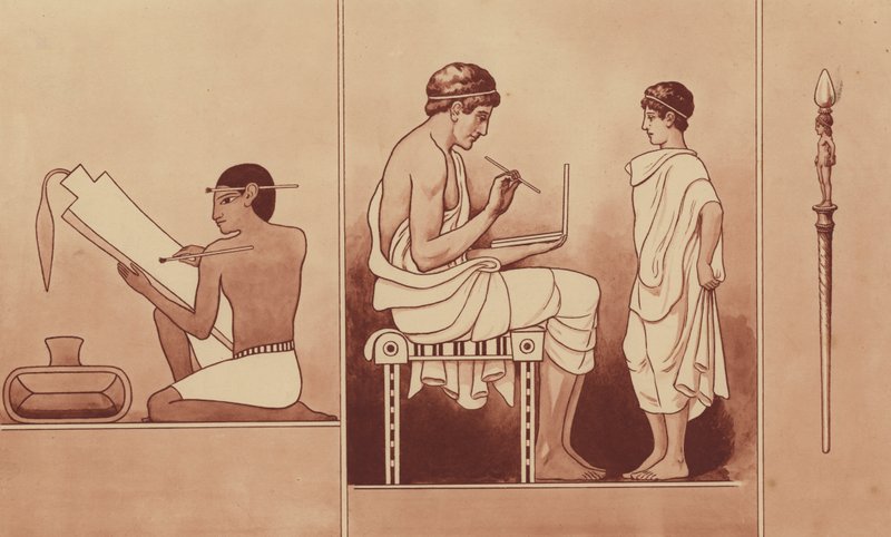 エジプトの書記とギリシャの男子生徒 作： 英語学校
