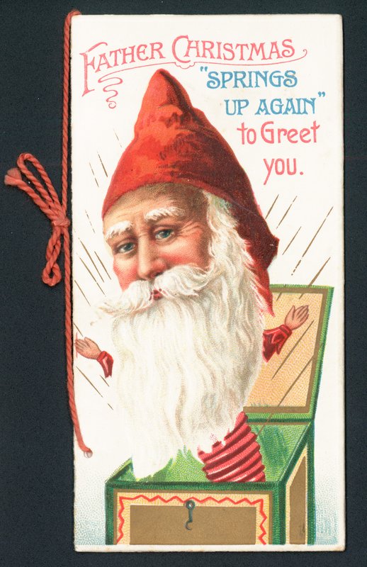 父のクリスマスジャックインザボックス、クリスマスカード 作： 英語学校