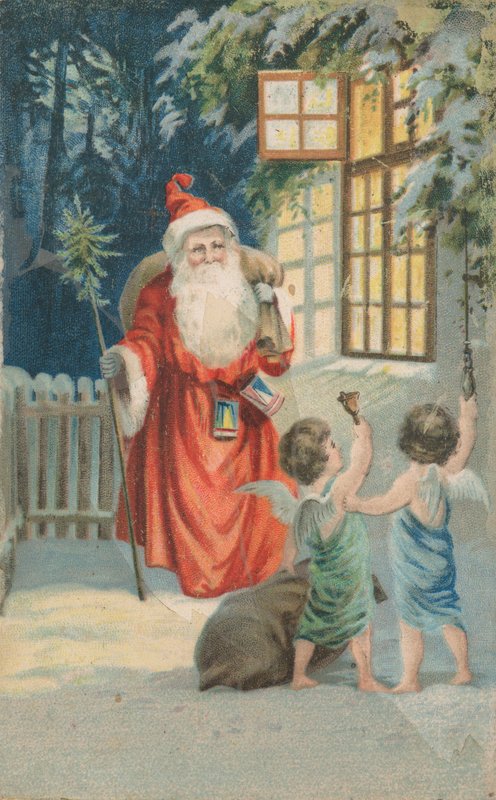 贈り物の袋を運ぶ父のクリスマス 作： 英語学校