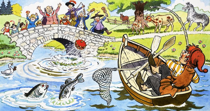 市長の帽子のための釣り 作： 英語学校