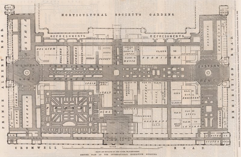 国際展示棟の平面図 作： 英語学校
