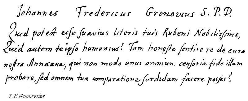 IF Gronovius 作： 英語学校