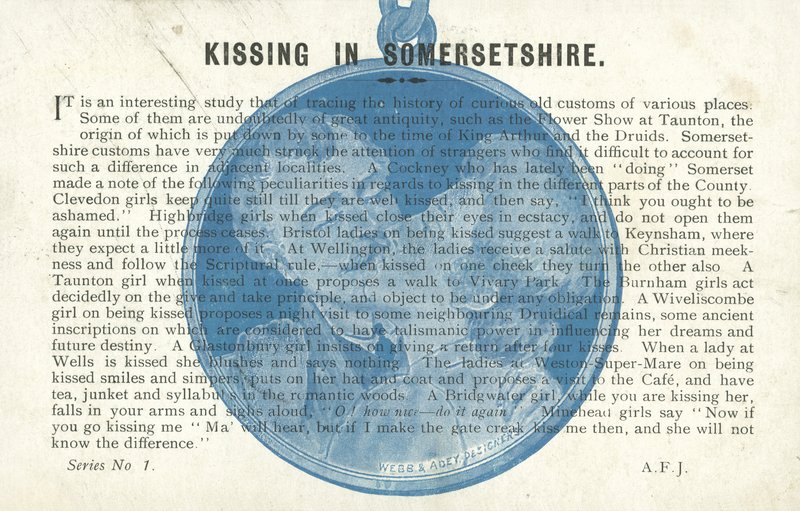 サマセットでのキス（リトグラフ） 作： 英語学校