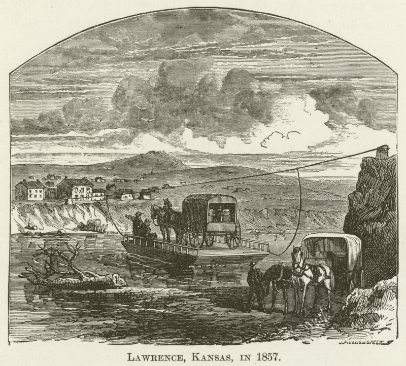 1857年、カンザス州ローレンス 作： 英語学校