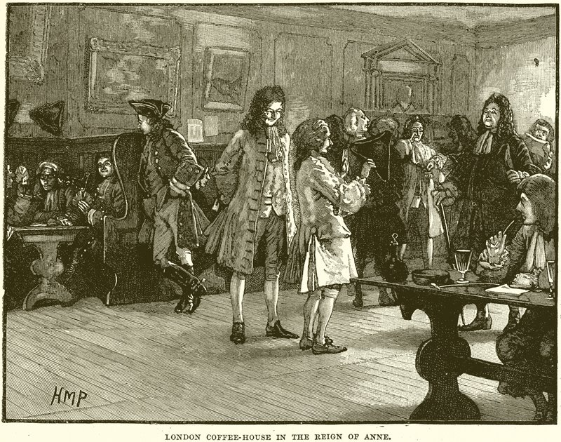 アンの治世にあるロンドンのコーヒーハウス 作： 英語学校