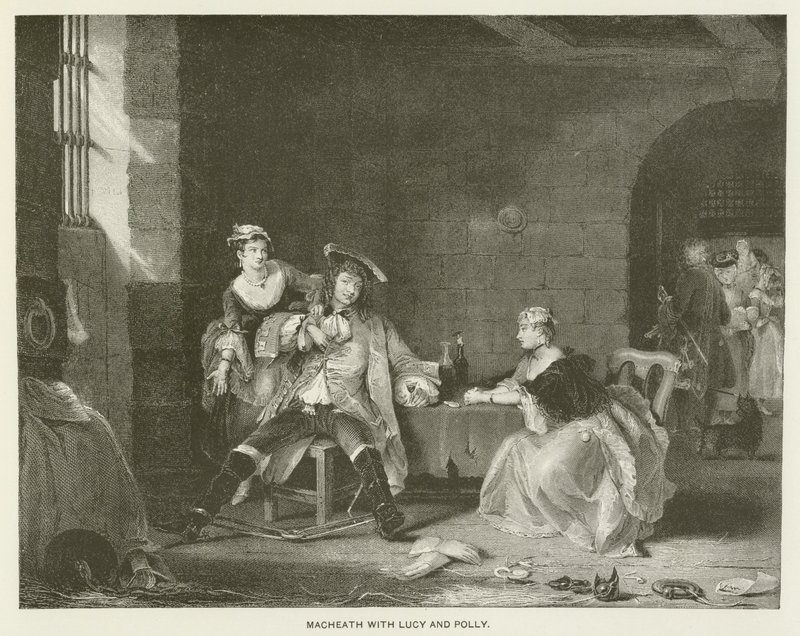 ルーシーとポリーのいるマキース（彫刻 作： 英語学校