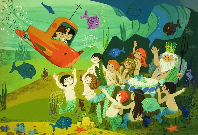 現代のおとぎ話：潜水艦と人魚 作： 英語学校