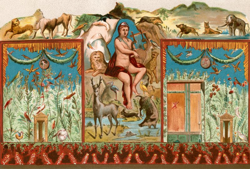 動物を魅了するオルフェウス 作： 英語学校