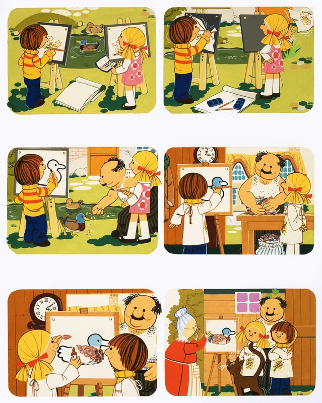 アヒルを描く 作： 英語学校