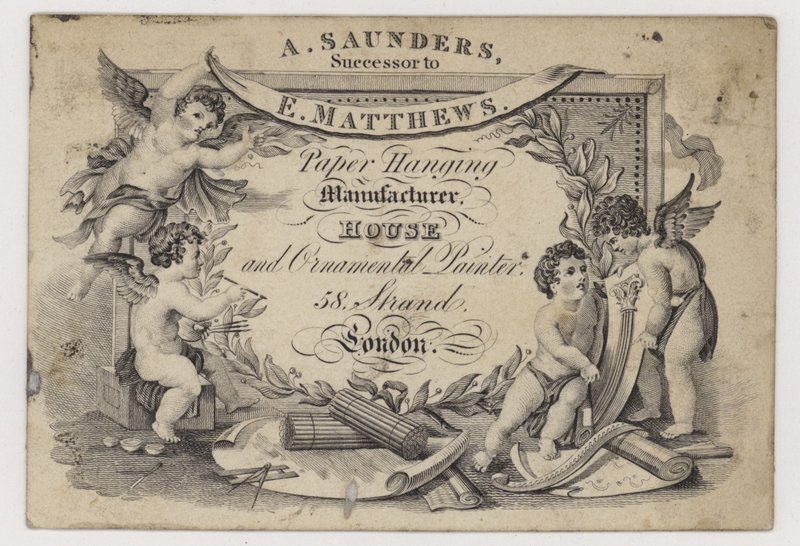 Paper Stainers、A Saunders、トレードカード 作： 英語学校