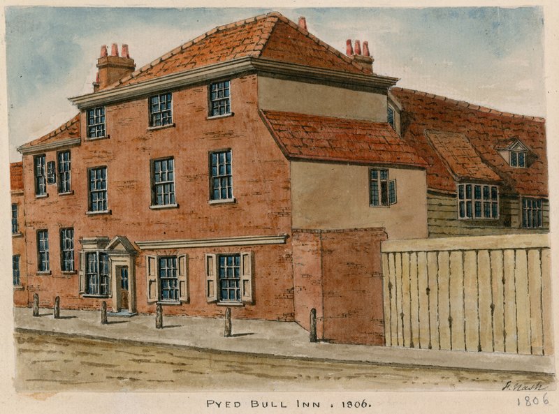 Pied Bull Inn、Islington（紙にトイレ） 作： 英語学校