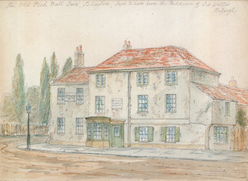 Pied Bull Inn、Islington（紙にトイレ） 作： 英語学校