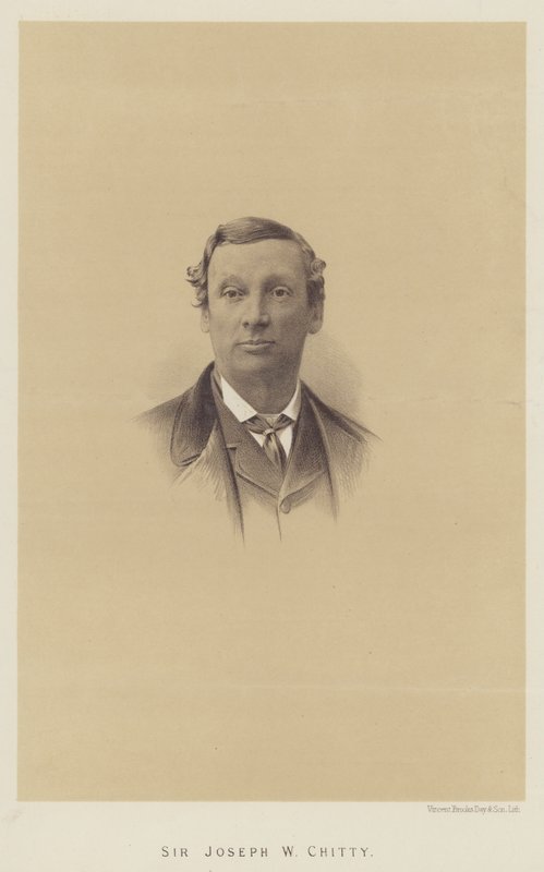 Sir Joseph W Chitty (litho) 作： 英語学校