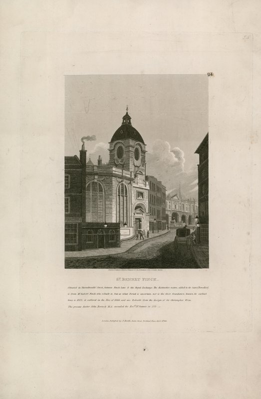 St Bennet Finck、Threadneedle Street、ロンドン 作： 英語学校