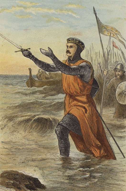 ダミエッタに上陸するセントルイス（彩色済み彫刻 作： 英語学校