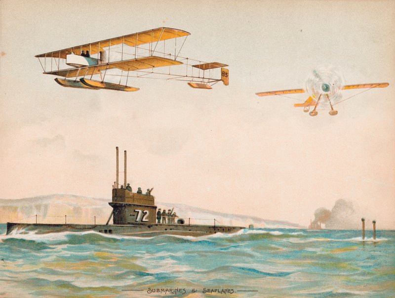 潜水艦と水上飛行機 (クロモリト) 作： 英語学校