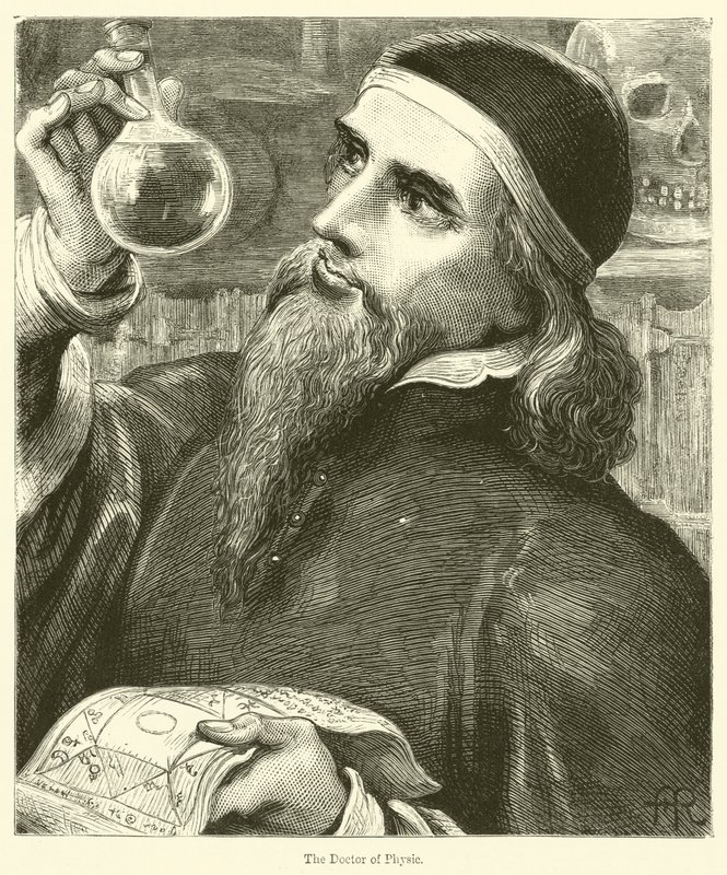 The Doctor of Physic（物理学の博士）」（エングレーヴィング 作： 英語学校